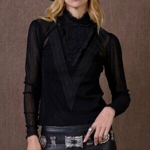 DOUBLE D RANCH-Juliette Lace top.   Black, Size:  Medium